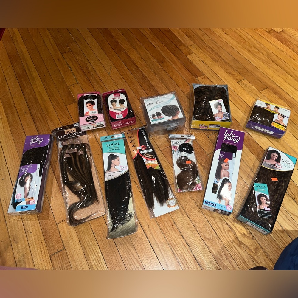 Hair extensions, and ponytail bundle